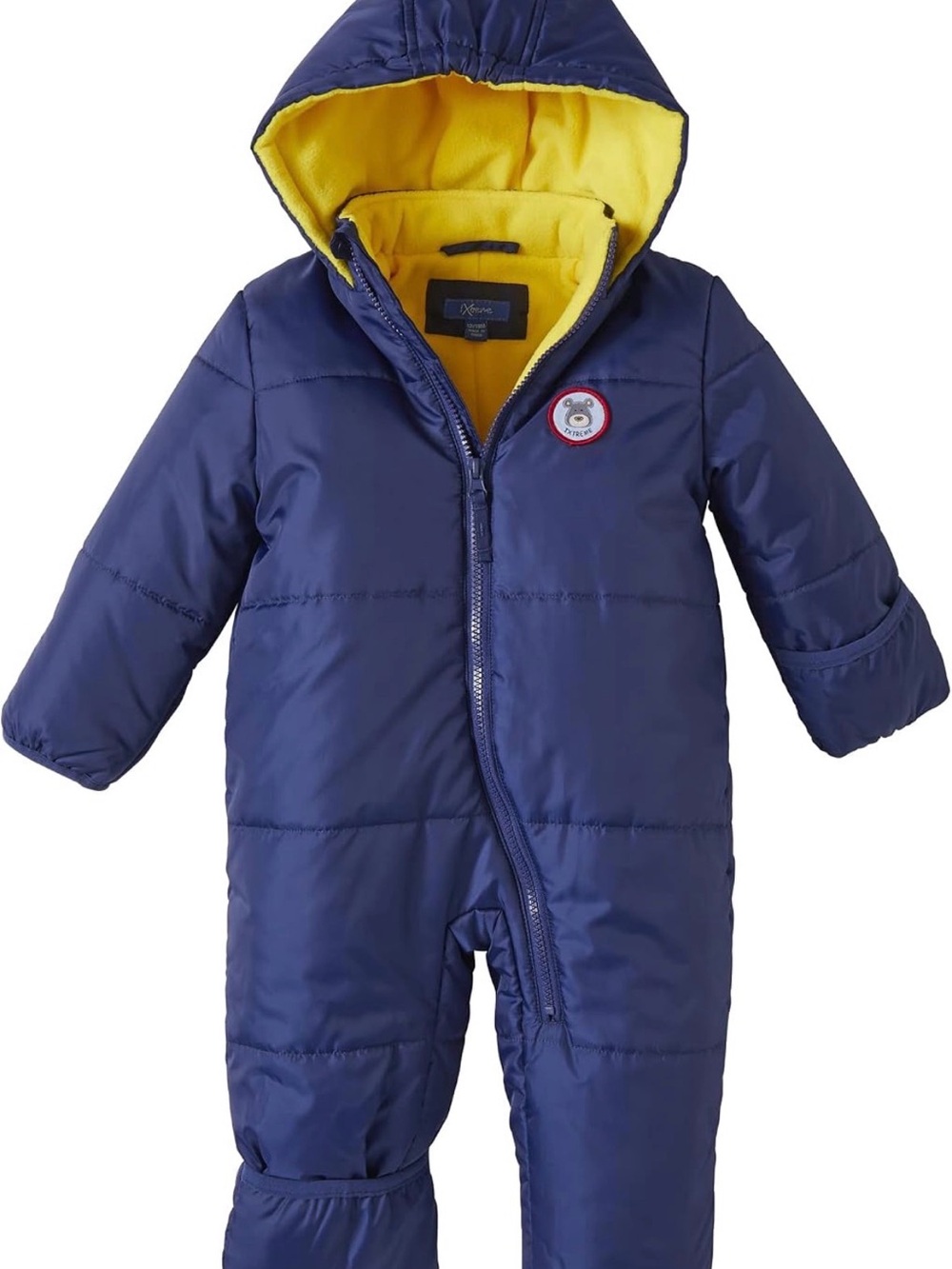 IXtreme Navy and Yellow Insulated Kids One-Piece Snowsuit